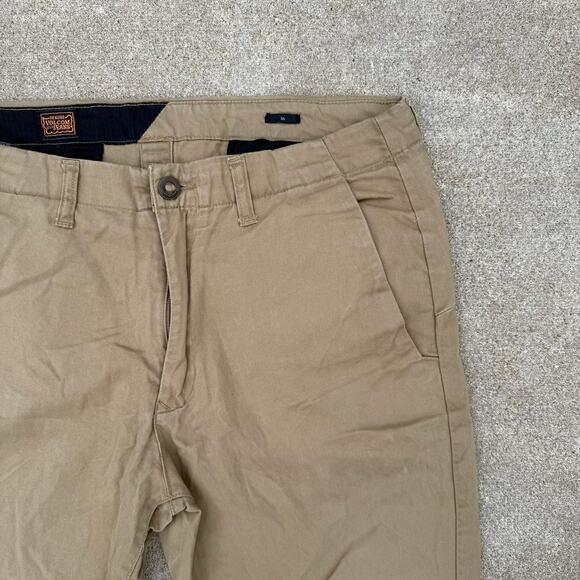 Volcom Facet Chino Pants - Men's Size 36 - Khaki Cotton - Picture 2 of 8